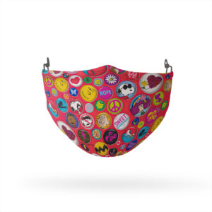 Peanuts Buttons Pattern Reusable Reusable Cloth Face Mask