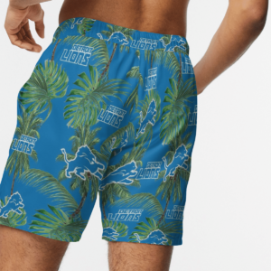 Detroit Lions Tropical Palm Tree Hawaii Shirt, Shorts