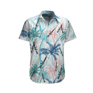 US Army M16 Rifle Hawaiian Beach Shirt, Shorts