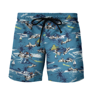 United States Navy Grumman C-2 Greyhound Aircraft Hawaiian Beach Shirt, Shorts