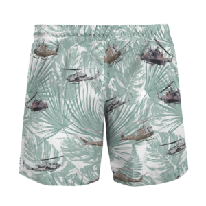 Vietnam Aircraft And Huey Helicopter Hawaiian Beach Shirt, Shorts