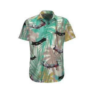 Piasecki H-21 Helicopter Hawaiian Beach Shirt, Shorts