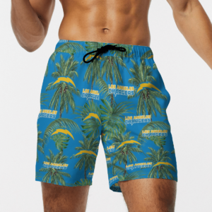 Los Angeles Chargers Tropical Palm Tree Hawaii Shirt, Shorts