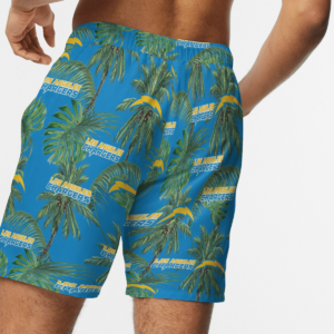 Los Angeles Chargers Tropical Palm Tree Hawaii Shirt, Shorts