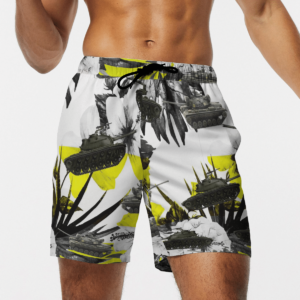 United States Army M48 Patton Tank Hawaiian Beach Shirt, Shorts