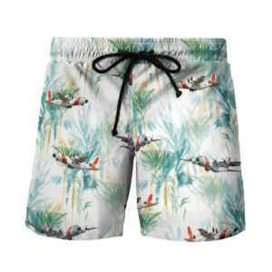 US Coast Guard HC-130 Hercules Hawaiian Beach Shirt, Shorts