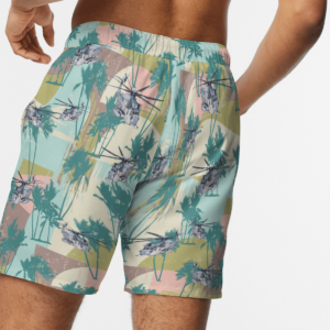 Sikorsky CH-53E Super Stallion Helicopter Hawaiian Beach Shirt, Shorts