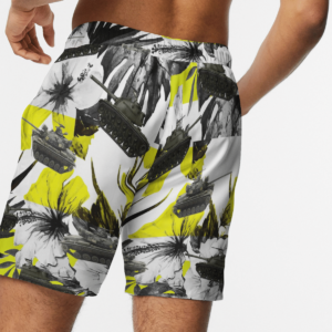 United States Army M48 Patton Tank Hawaiian Beach Shirt, Shorts