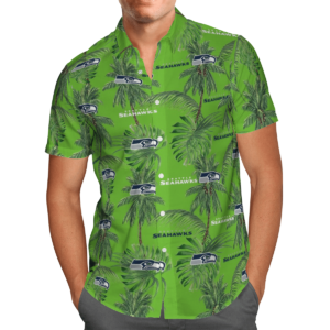 Seattle Seahawks Tropical Palm Tree Hawaii Shirt, Shorts