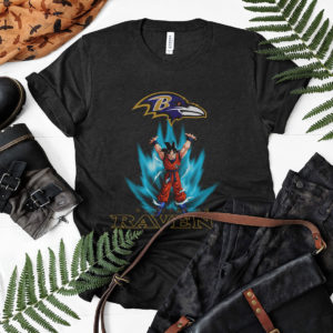 Son Goku Powering Up In Energy Baltimore Ravens Shirt