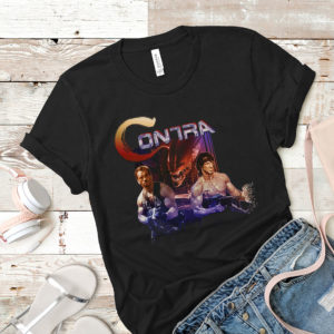 Contra Movie Game Arnold Schwarzenegger Vs Sylvester Stallone T-shirt