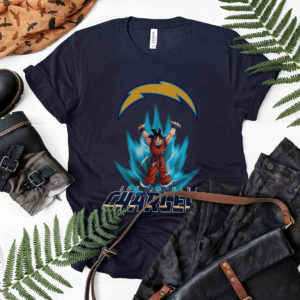 Son Goku Powering Up In Energy Los Angeles Chargers Shirt