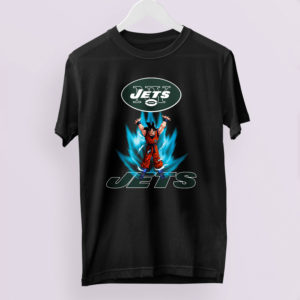 Son Goku Powering Up In Energy New York Jets Shirt