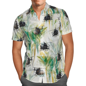 Army MD Helicopters MH-6 Little Bird Hawaiian Shirt, Shorts