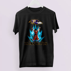 Son Goku Powering Up In Energy Baltimore Ravens Shirt