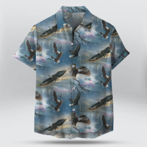 Best of America Eagles Flying with Stars 4th of July American Flag Shirt