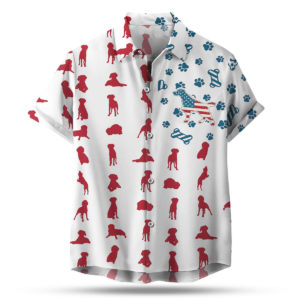 Brittany American Flag 4th of July Hawaiian shirt