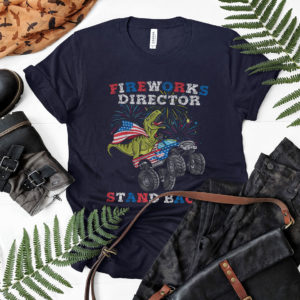 4th of July Fireworks Director T Rex Monster shirt