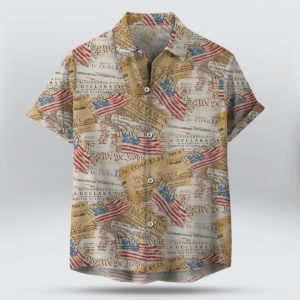 Timeless Treasures We The People Declaration Of Independence 4th of July Button Up Shirt Timeless Treasures We The People Declaration Of Independence 4th of July Button Up Shirt