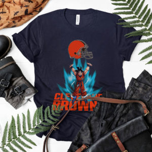 Son Goku Powering Up In Energy Cleveland Browns Shirt