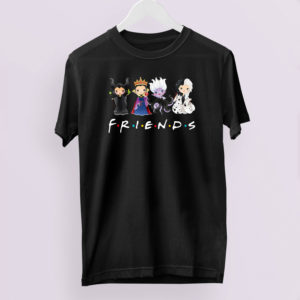 Maleficent, The Evil Queen, Ursula, Cruella De Vil Friends Disney Villains Characters Chibi Shirt