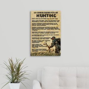 10 Commandments Of Hunting Canvas, Poster