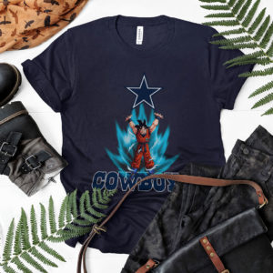 Son Goku Powering Up In Energy Dallas Cowboys Shirt
