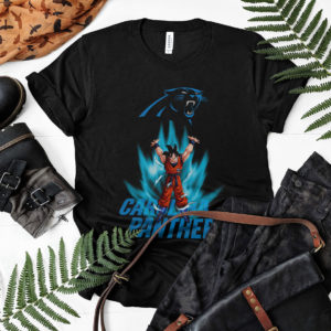 Son Goku Powering Up In Energy Carolina Panthers Shirt