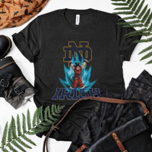 Son Goku Powering Up In Energy Notre Dame Fighting Irish Shirt