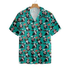Dog French Bulldog Happy Animals Hawaiian Shirt