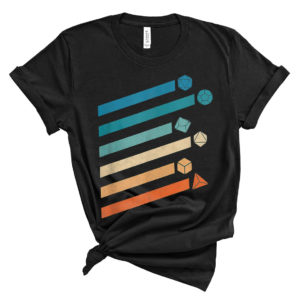 Retro Polyhedral Dice Set Vintage D20 Dungeons and Dragons T-Shirt