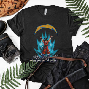 Son Goku Powering Up In Energy Los Angeles Chargers Shirt