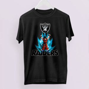 Son Goku Powering Up In Energy Oakland Raiders Shirt