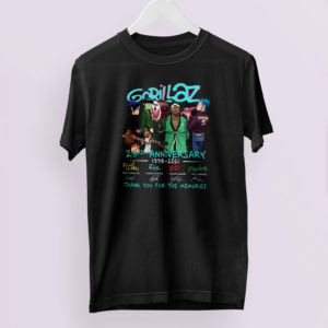 Gorillaz 23Rd Anniversary 1998-2021 Signatures Thank You For The Memories Shirt Gorillaz 23Rd Anniversary 1998-2021 Signatures Thank You For The Memories Shirt