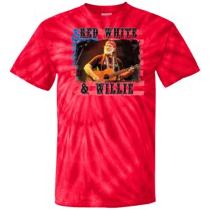 Willie Nelson Red White and Willie 4th of July Tie Dye shirt