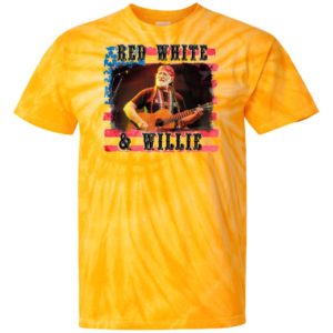 Willie Nelson Red White and Willie 4th of July Tie Dye shirt