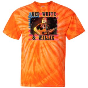 Willie Nelson Red White and Willie 4th of July Tie Dye shirt