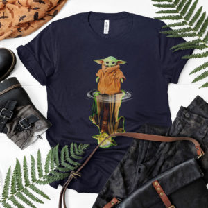 Baby Yoda And Reflection Water Reflection Master t-shirt