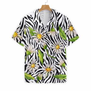 Daisy Zebra Watercolor Painting Art Hawaiian Floral Print Shirts Daisy Zebra Watercolor Painting Art Hawaiian Floral Print Shirts