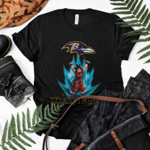 Son Goku Powering Up In Energy Baltimore Ravens Shirt