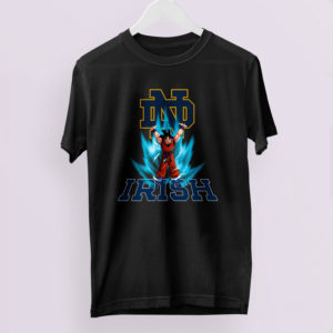 Son Goku Powering Up In Energy Notre Dame Fighting Irish Shirt