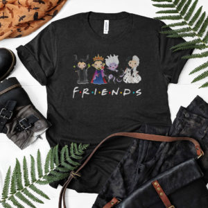 Maleficent, The Evil Queen, Ursula, Cruella De Vil Friends Disney Villains Characters Chibi Shirt
