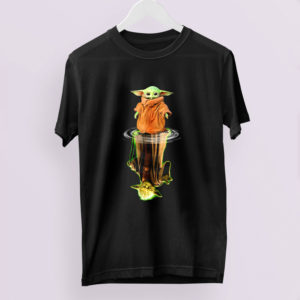 Baby Yoda And Reflection Water Reflection Master t-shirt