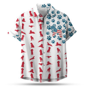 English Springer Spaniel American Flag 4th of July Hawaiian shirt English Springer Spaniel American Flag 4th of July Hawaiian shirt