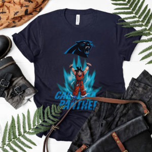 Son Goku Powering Up In Energy Carolina Panthers Shirt