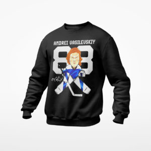 Tampa bay lightning 88 andrei vasilevskiy cartoon signature shirt, ls