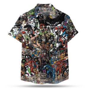 Superhero Comic Characters Collection Hawaiian shirt, shorts