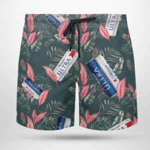Michelob Ultra Hawaiian Shirt, Beach Shorts For Men