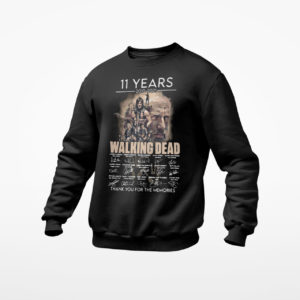 11 Years 2010 2021 The Walking Dead Thank You For The Memories Signatures Shirt, ls, hoodie