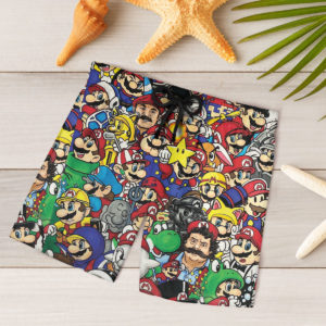 50 Shades of Mario Hawaiian Shirt, shorts